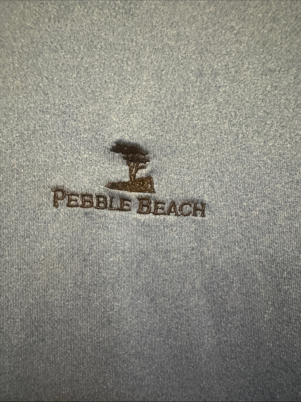 Pebble Beach Light Blue Polo with Logo